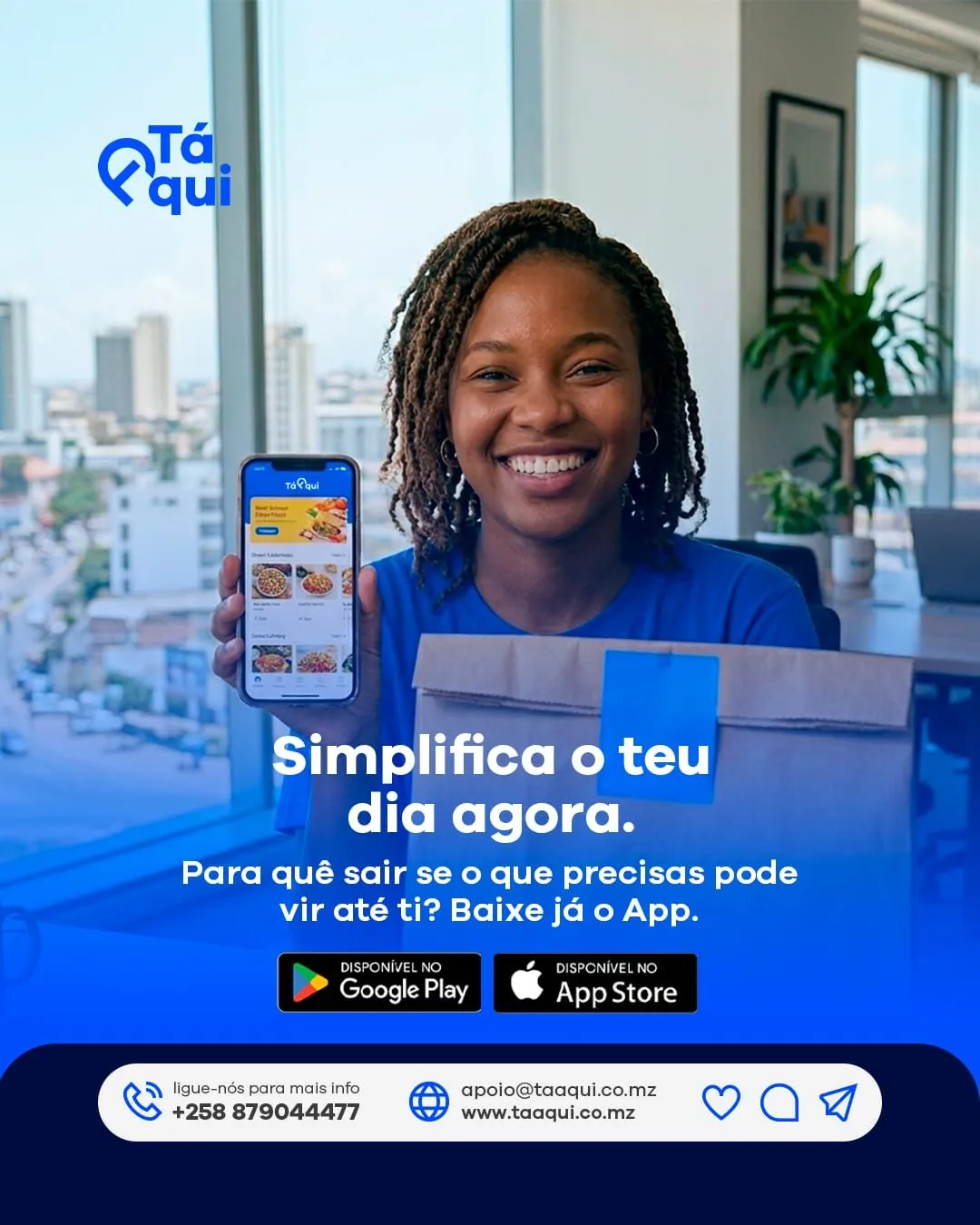 Campanha TáAqui para clientes: “Simplifica o teu dia agora.”